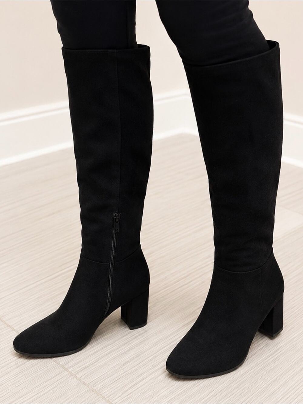 Kelly & Katie Hayd Wide Calf Tall Boots Black Size 7.5W